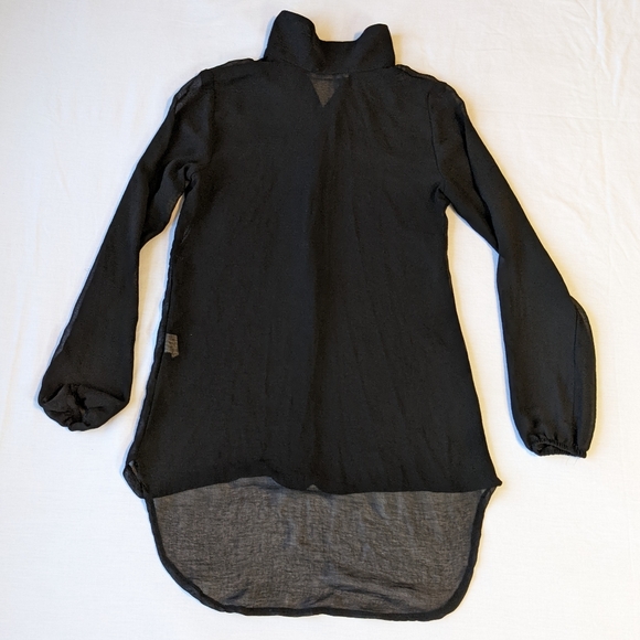 'Smart Set' Sheer Black Long Sleeve - Picture 2 of 8